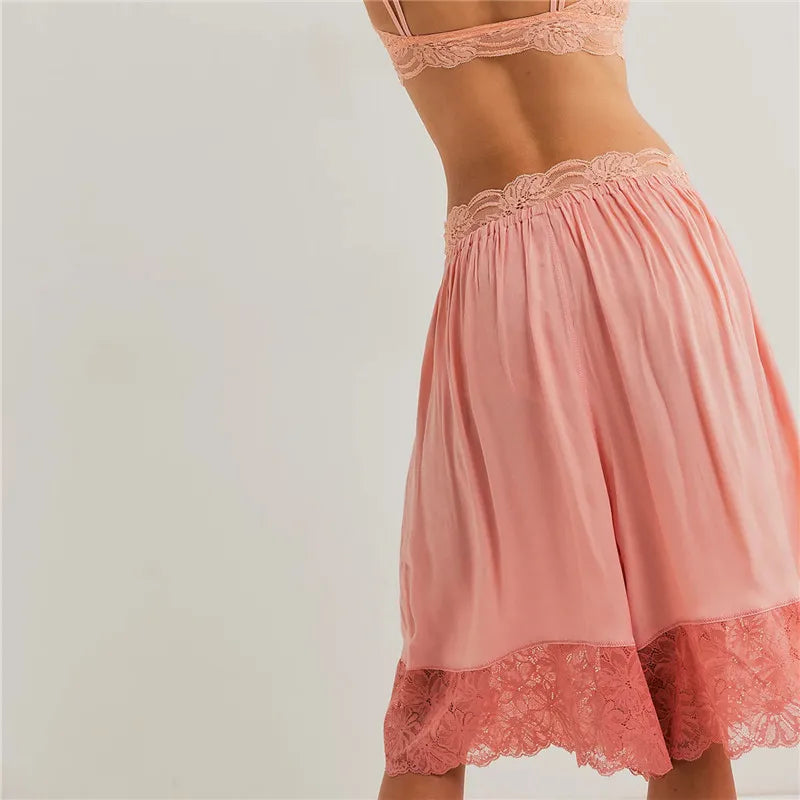 Elara Lace Panel Boho Shorts