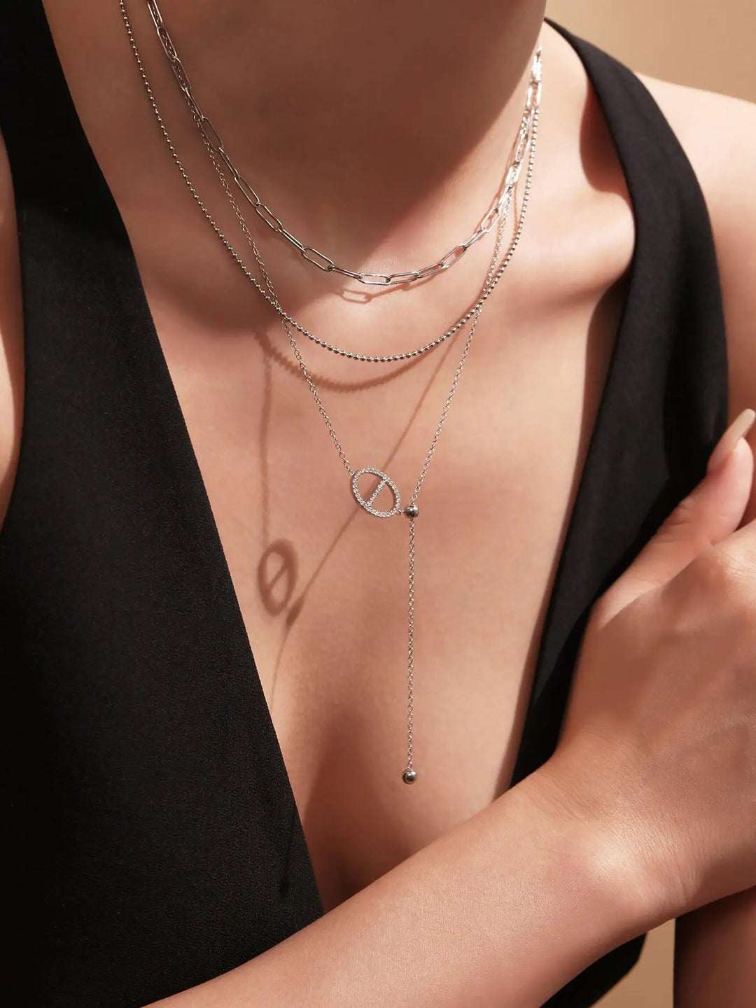 Eterna Circle Lariat Necklace