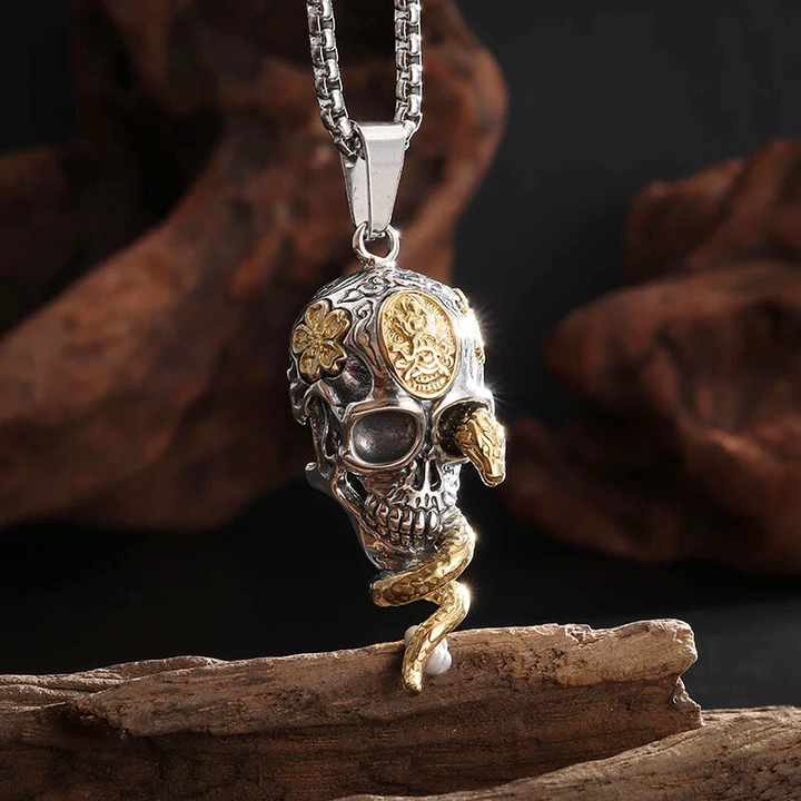 Skull & Serpent Necklace