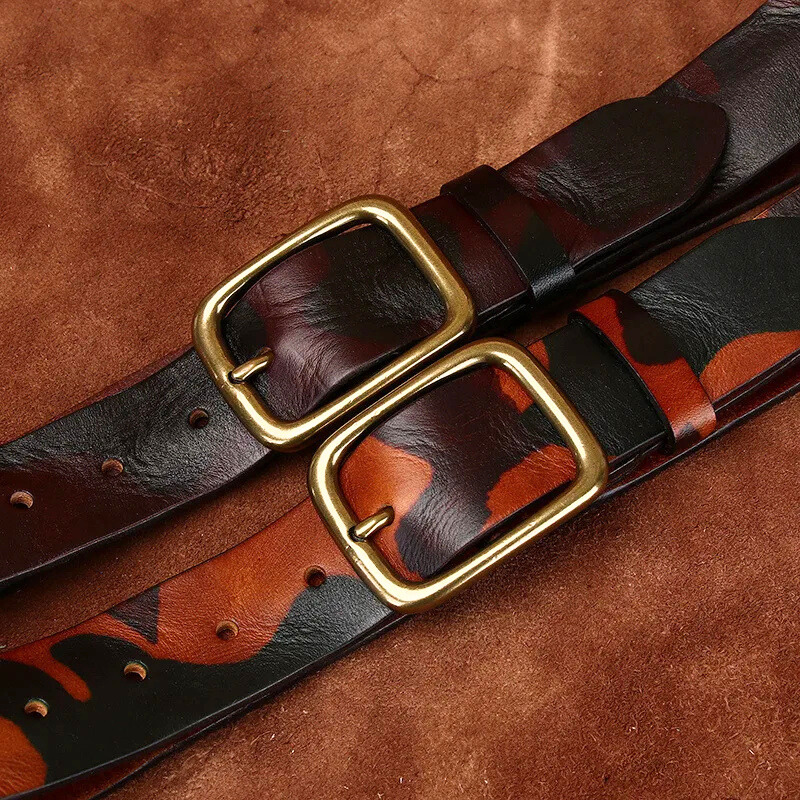 Frontier Camo Genuine Leather Belt