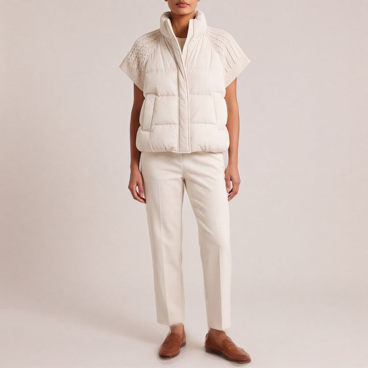 Amor Cable-Knit Puffer Vest
