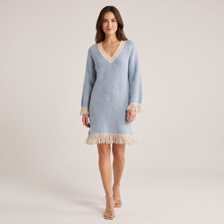 Giulia Fringed Knit Dress