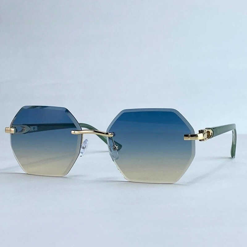York Rimless Frame Sculpt Rimless Sunglasses – York & Miller