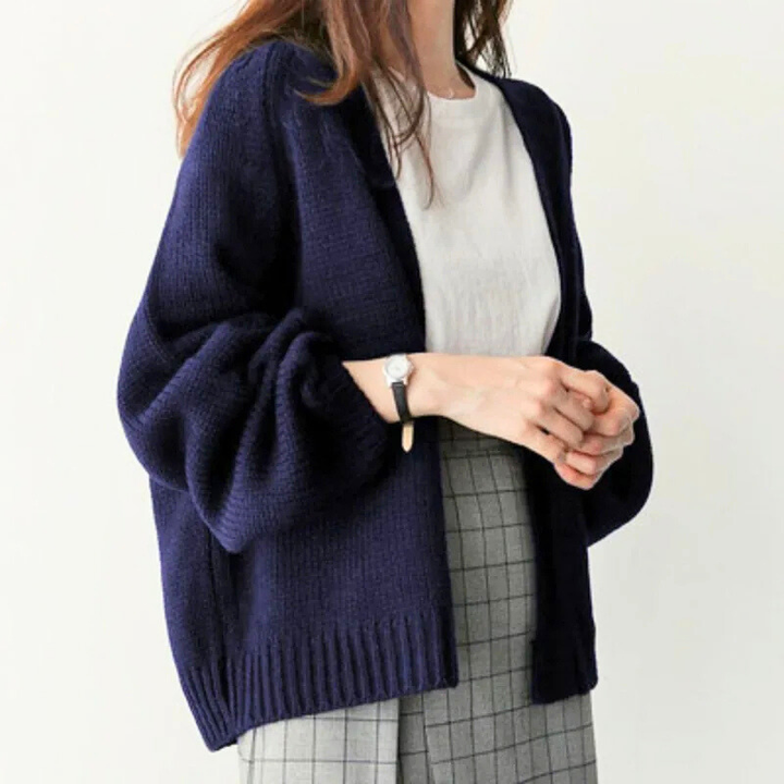Monique Drop-Shoulder Knit Cardigan