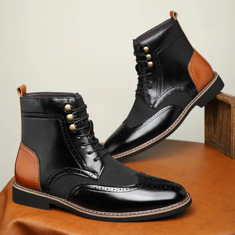 Harrington Brogue Lace-Up Boots