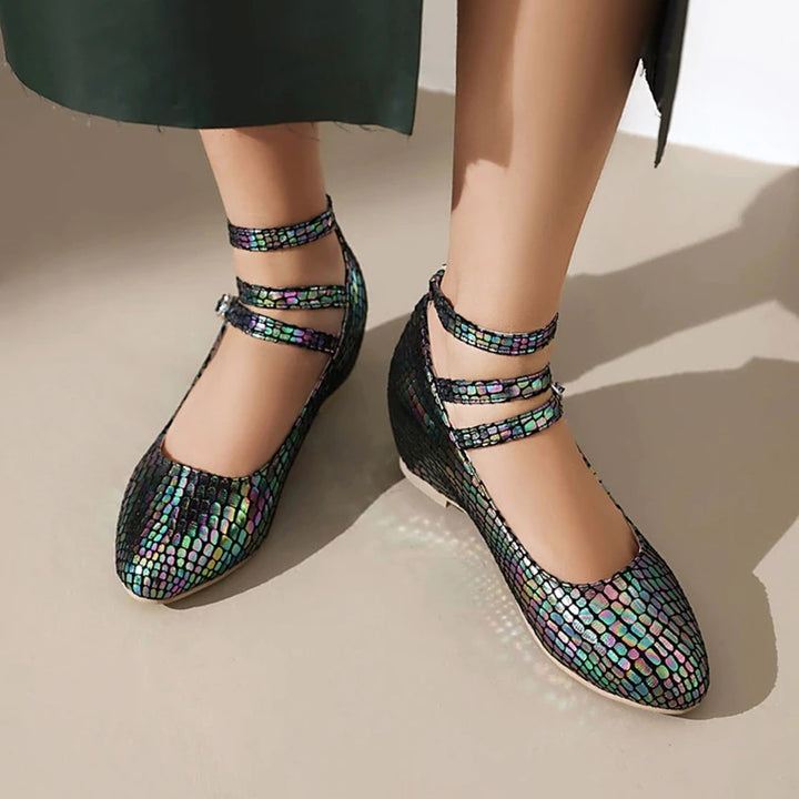 Aurora Ankle-Strap Ballet Flats