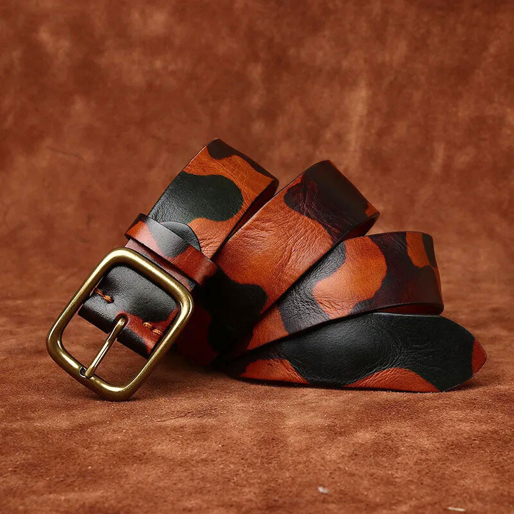 Frontier Camo Genuine Leather Belt