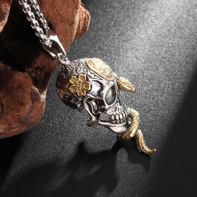 Skull & Serpent Necklace