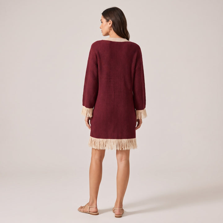 Giulia Fringed Knit Dress