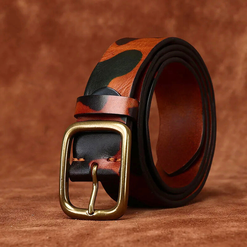 Frontier Camo Genuine Leather Belt