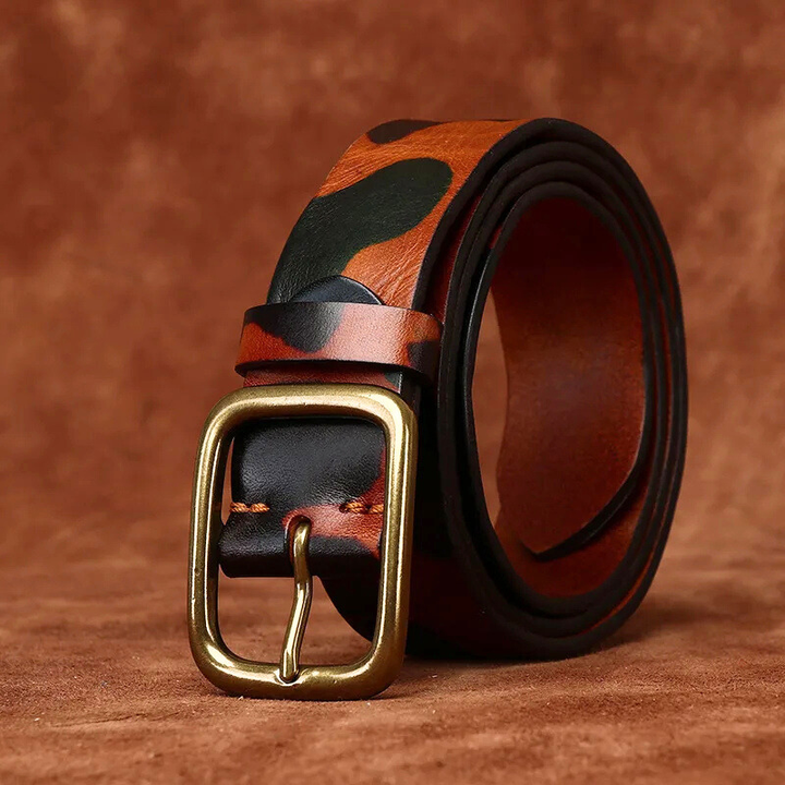 Frontier Camo Genuine Leather Belt