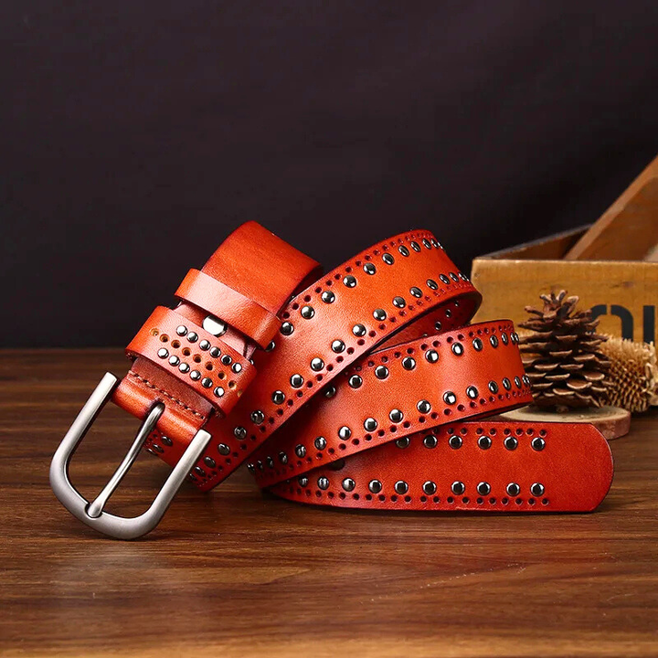Maverick Genuine Leather Stud Belt