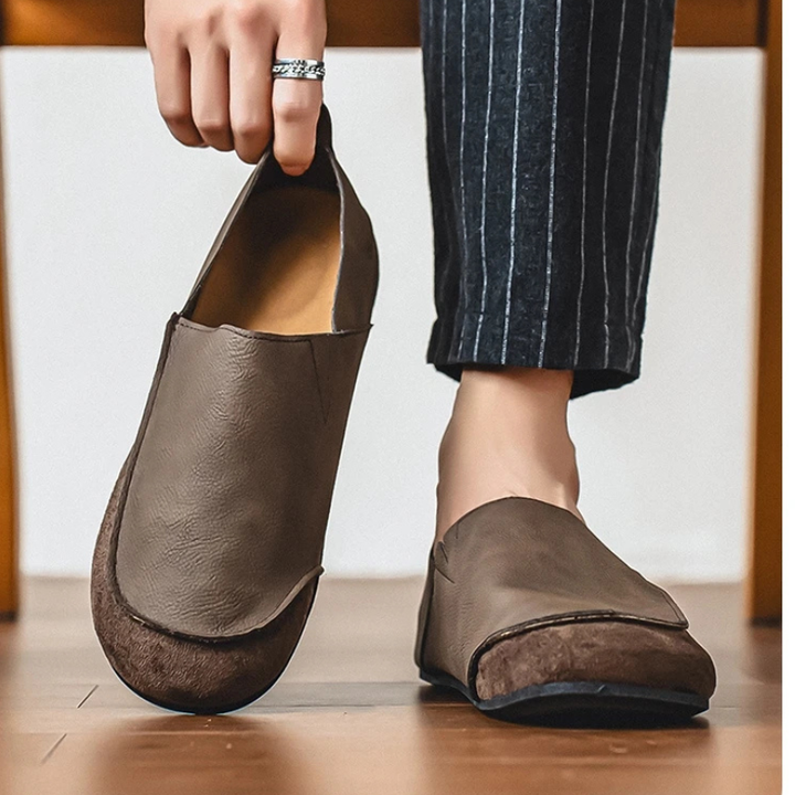 Harland Suede & Leather Slip-Ons