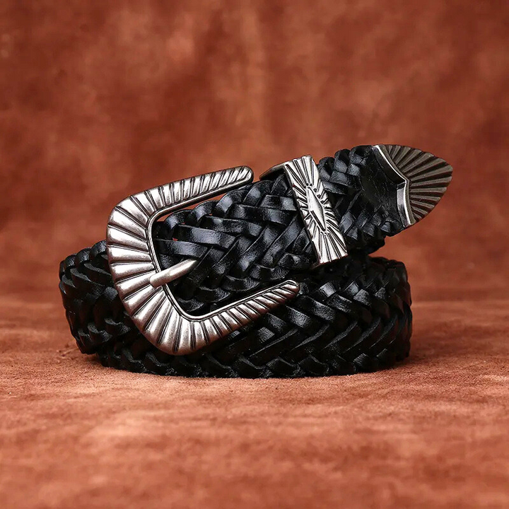 Sierra Braided Cowhide Belt