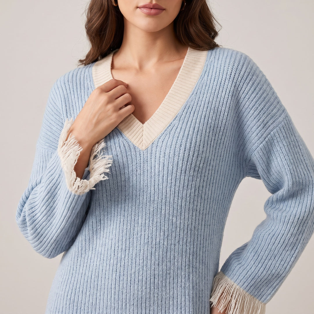 Giulia Fringed Knit Dress