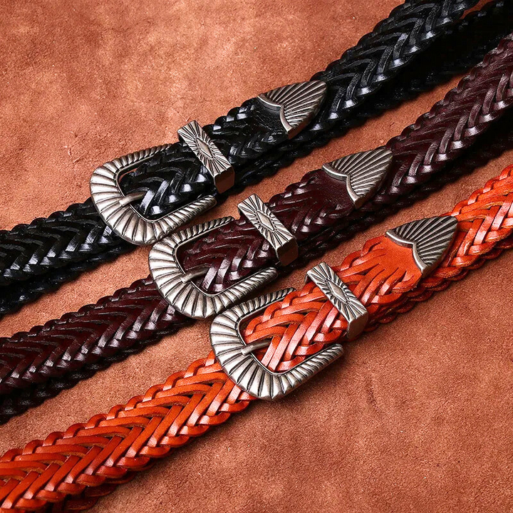 Sierra Braided Cowhide Belt
