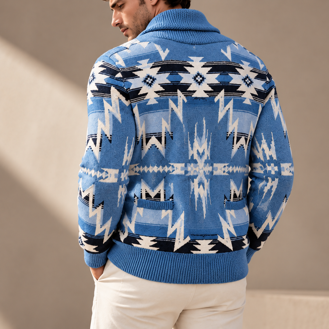 Aspen Geometric Shawl Cardigan