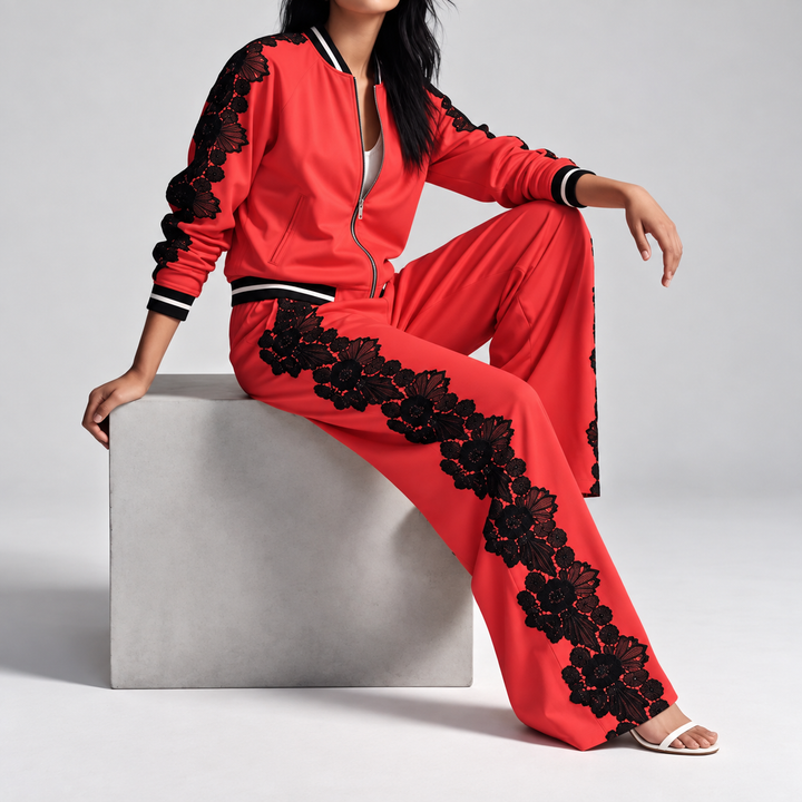 Seraphina Floral Lace Tracksuit