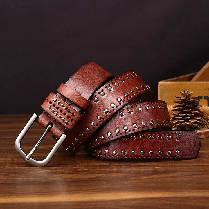 Maverick Genuine Leather Stud Belt