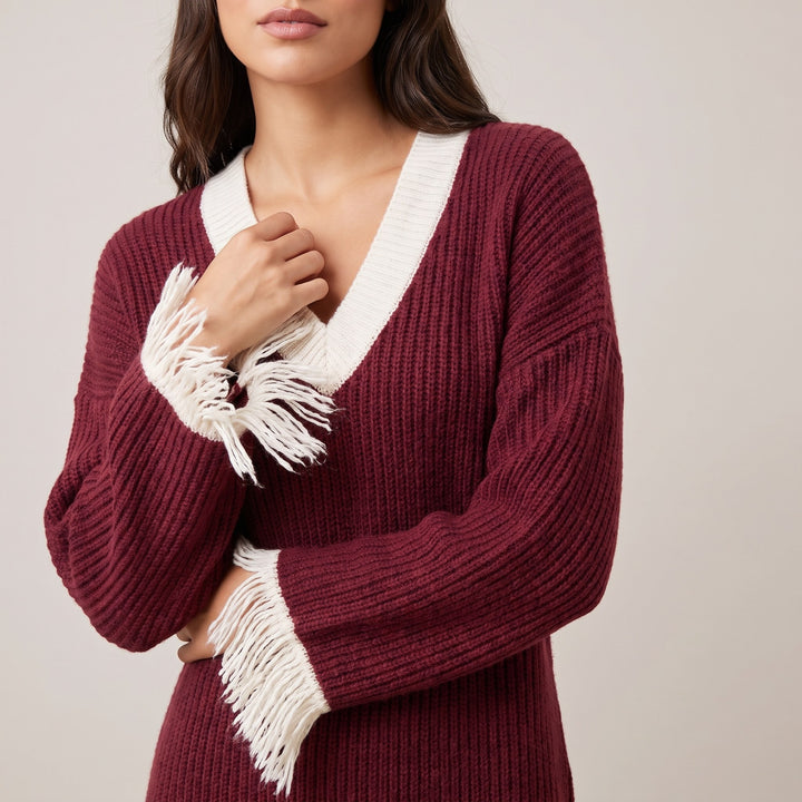 Giulia Fringed Knit Dress