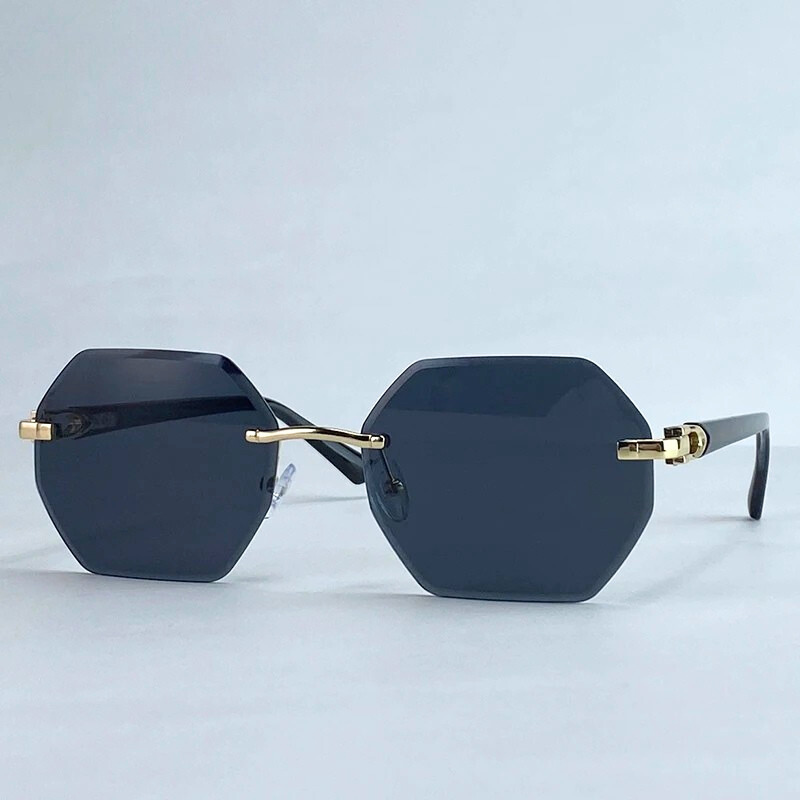York Rimless Frame Sculpt Rimless Sunglasses – York & Miller