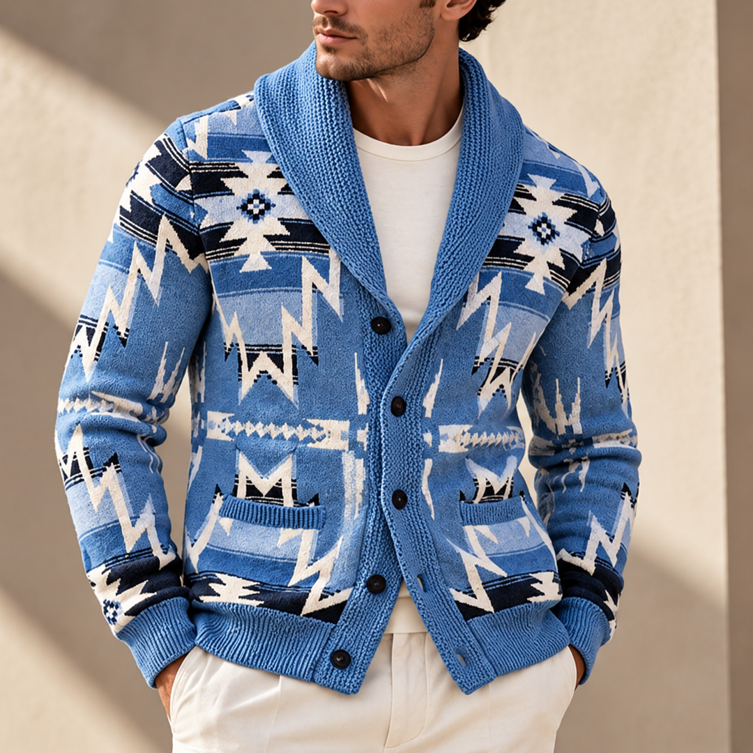 Aspen Geometric Shawl Cardigan