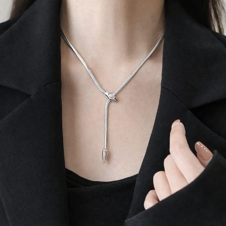 Elysian Serpent Lariat Necklace