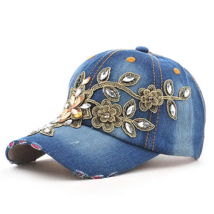 Sonia Rhinestone Denim Hat