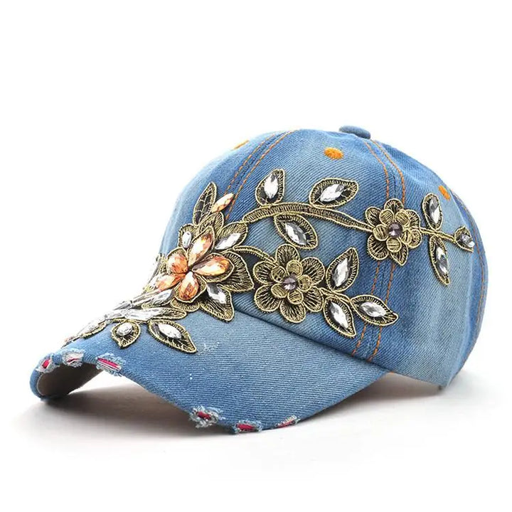 Sonia Rhinestone Denim Hat