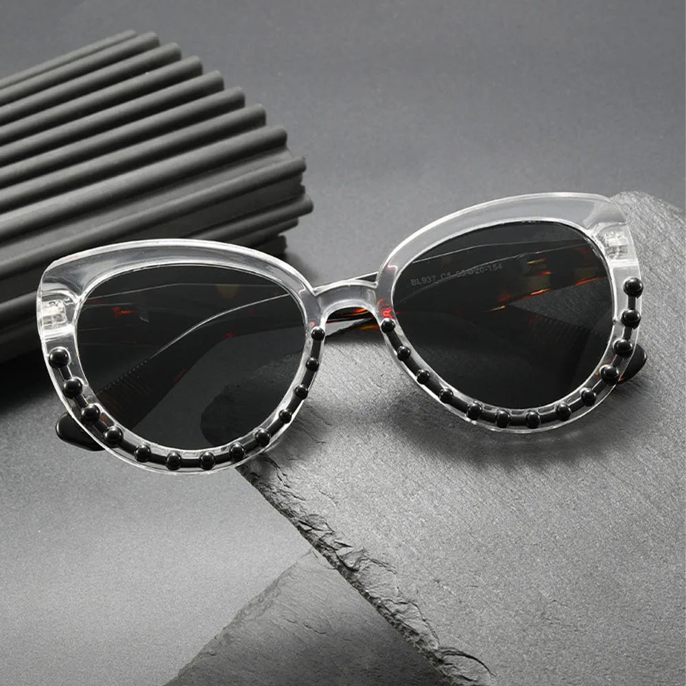 Luna Beaded Cat-Eye Sunglasses