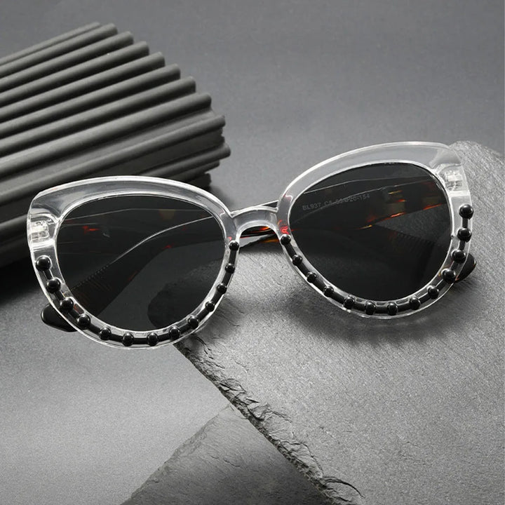 Luna Beaded Cat-Eye Sunglasses