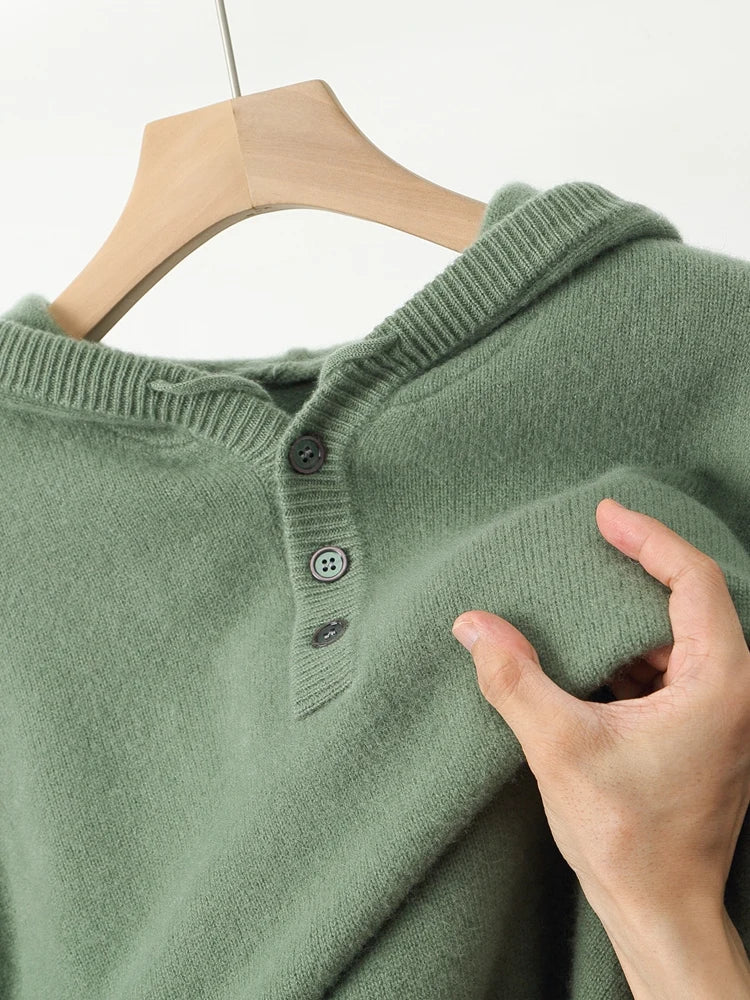 Elmwood Henley Merino Hoodie