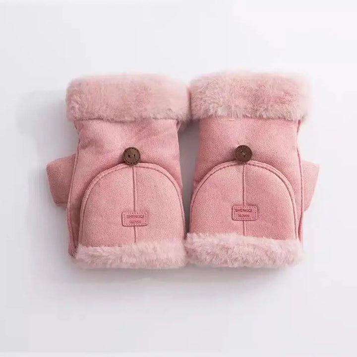 Bria Shearling-Trim Gloves