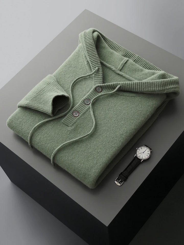 Elmwood Henley Merino Hoodie