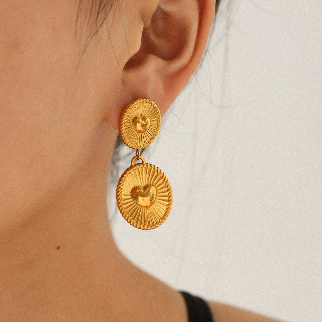 Amora Heart Dangle Earrings