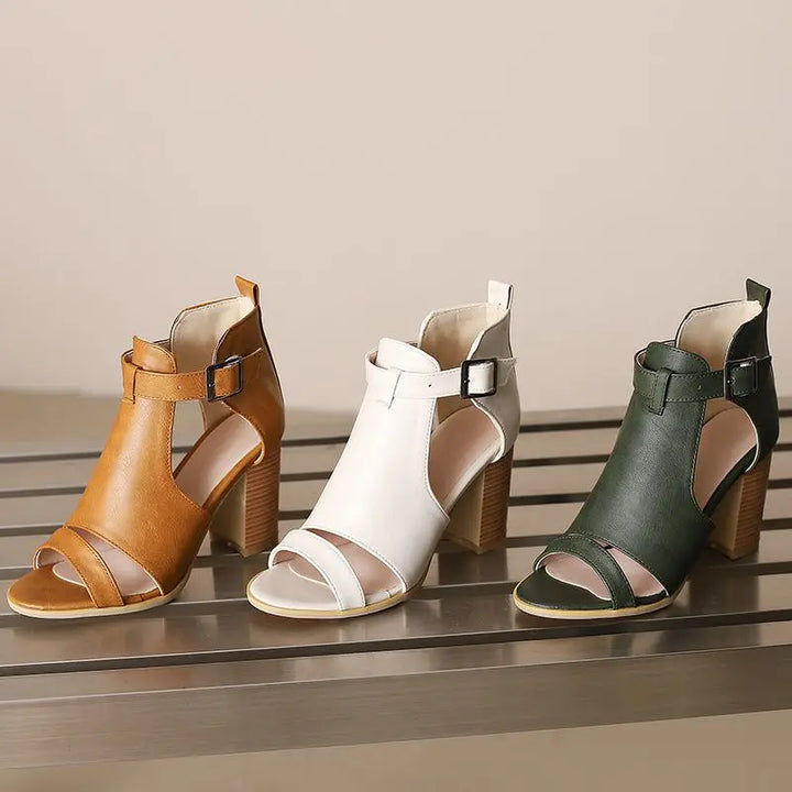 Vera Open Toe Heels