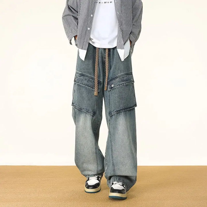 Rogue Washed Cargo Denim Pants