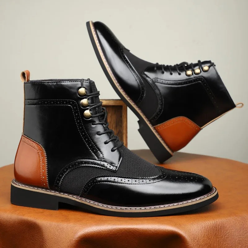 Harrington Brogue Lace-Up Boots
