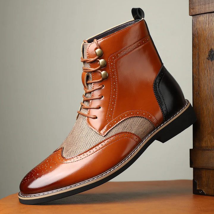 Harrington Brogue Lace-Up Boots