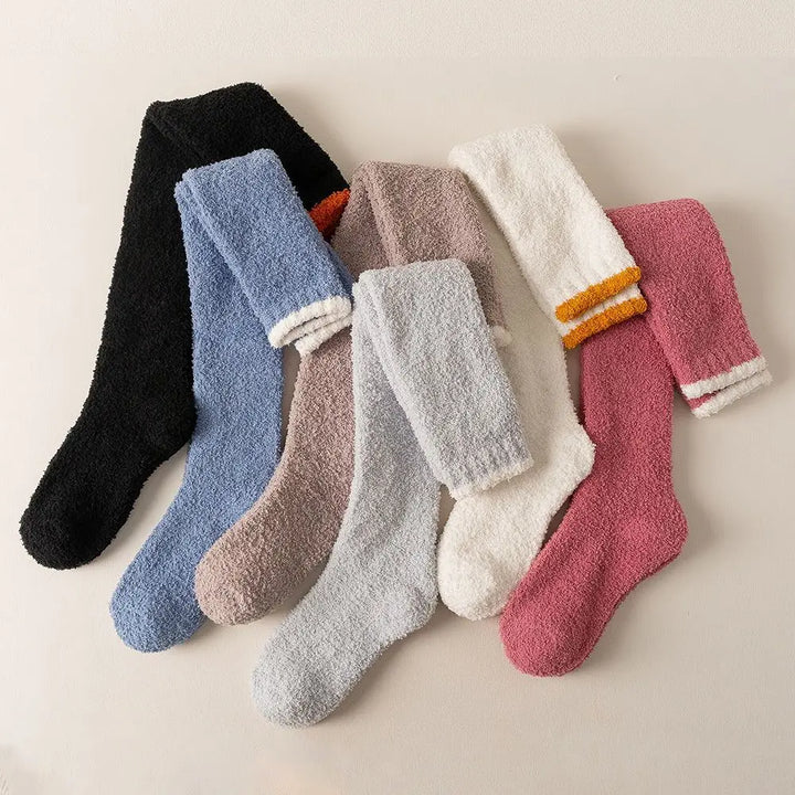 Serene Fuzzy Over-Knee Socks