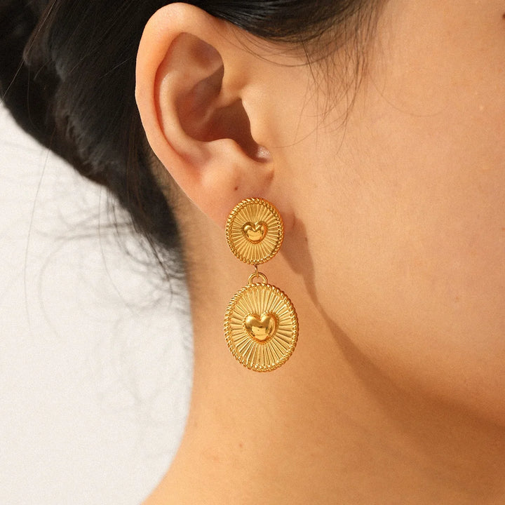 Amora Heart Dangle Earrings