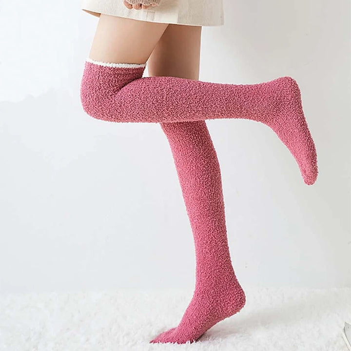 Serene Fuzzy Over-Knee Socks