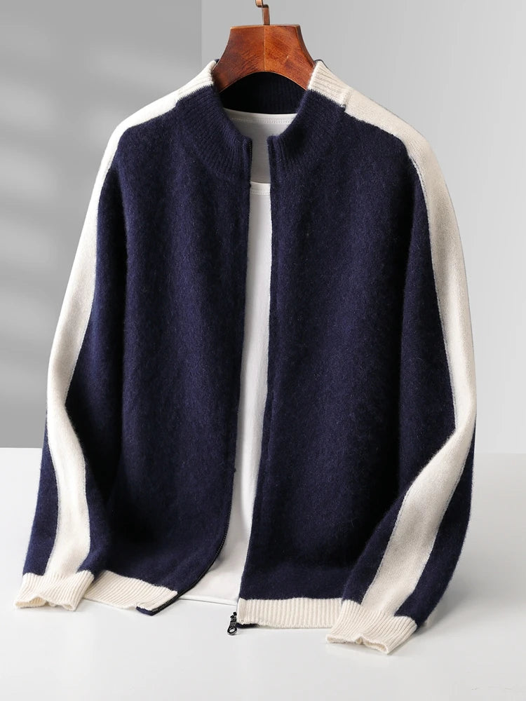 Alfonso Stripe Merino Cardigan