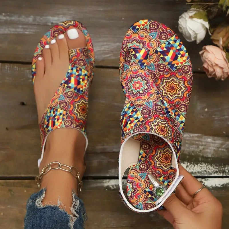 Amelia Boho Cross-Strap Sandals