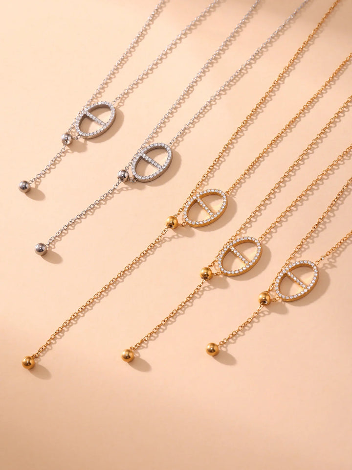 Eterna Circle Lariat Necklace