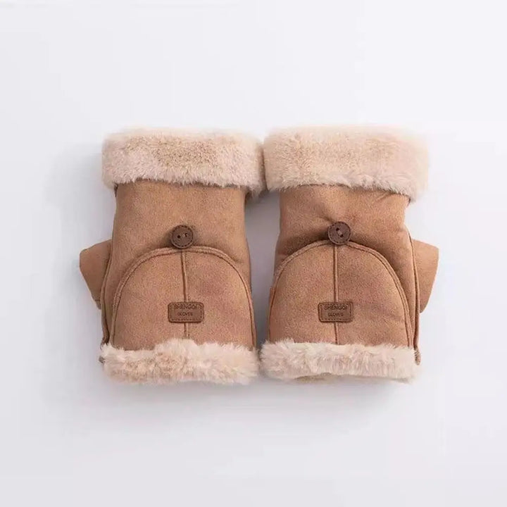 Bria Shearling-Trim Gloves
