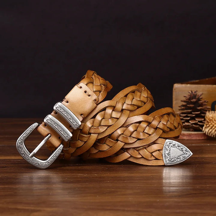 Heritage Braided Genuine Leather Belt