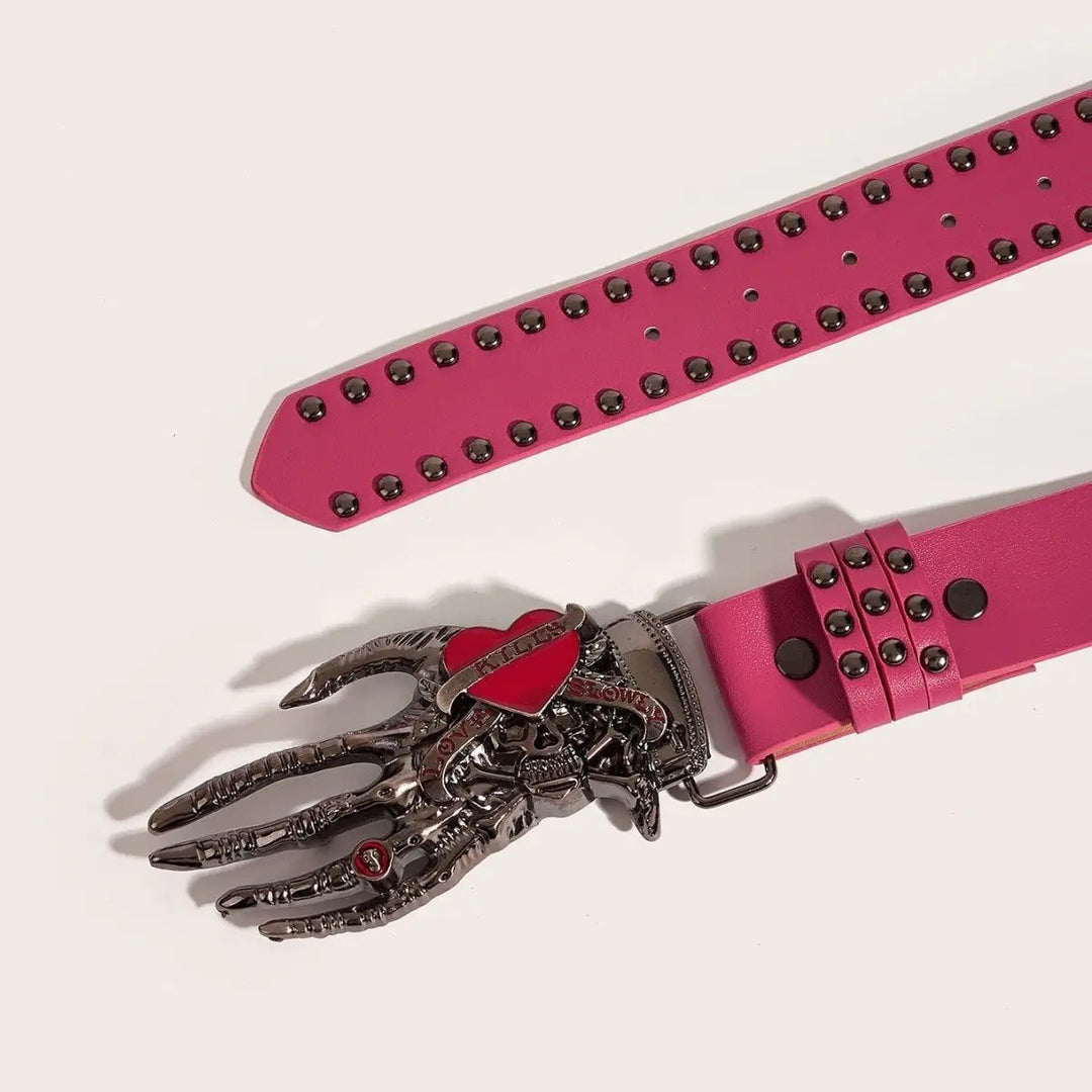 Skeleton Buckle Belt