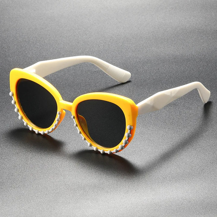 Luna Beaded Cat-Eye Sunglasses