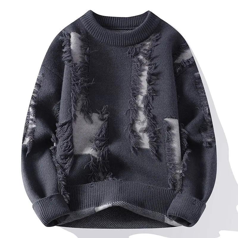Apex Distressed Crew Sweater